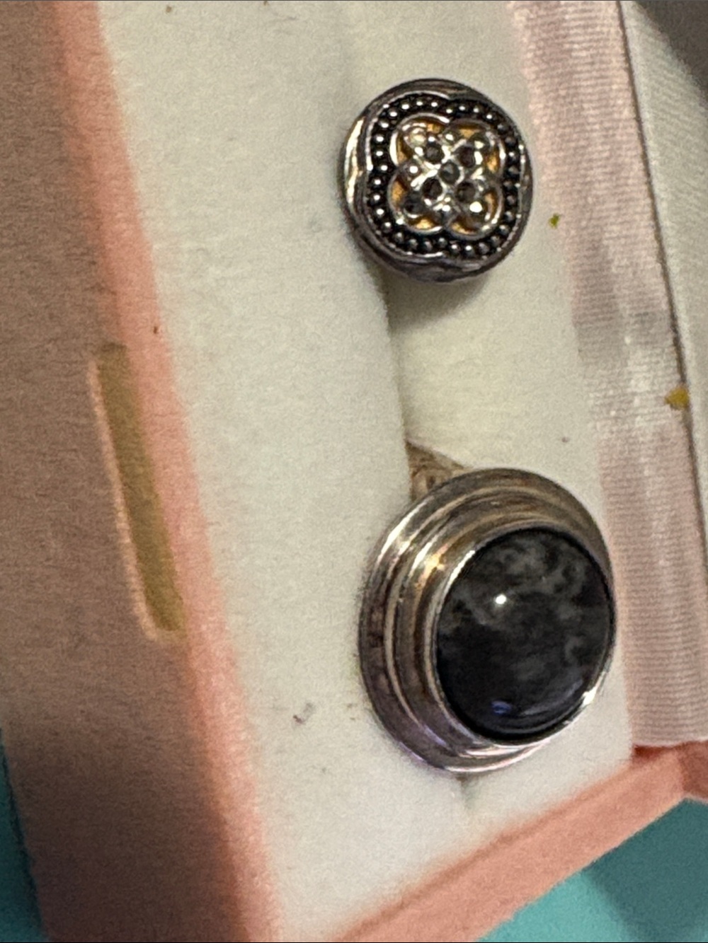 Sterling Silver Ring by Kameleon Black Jewel Pop Ring sz6 extra jewel pop 15A